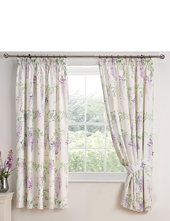 Wisteria Lined Curtains  Lilac
