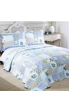 Cotswold Quilted Patchwork Set Blue