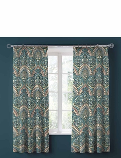 Palais Lined Curtains Teal