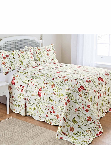 Poppy Quilted Bedspread Set