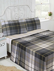 Lomond Flannelette Sheet Set Grey