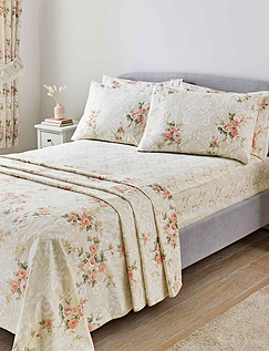 Vantona Charlotte Flannelette Sheet Set Cream