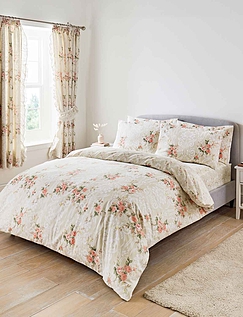Vantona Charlotte Flannelette Quilt Cover CREAM