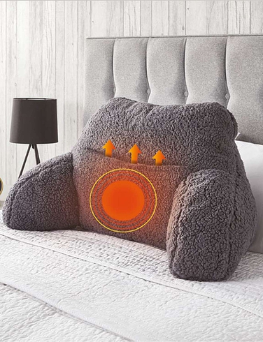 Heated Teddy Fleece Support Cushion