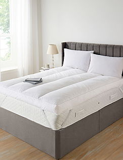 Extra Deep Luxury Feather Bed Matress Topper NATURAL