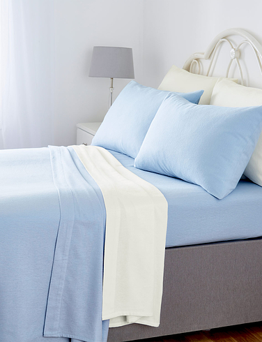 Vantona Plain Dyed Napguard Flannelette Flat Sheet