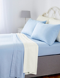 Vantona Plain Dyed Napguard Flannelette Flat Sheet Blue