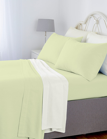 Vantona Plain Dyed Napguard Flannelette Flat Sheet