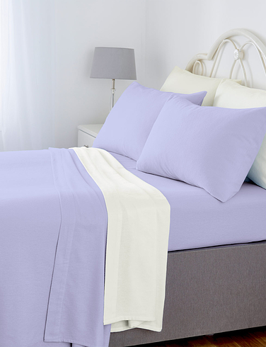 Vantona Plain Dyed Napguard Flannelette Flat Sheet