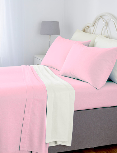 Vantona Plain Dyed Napguard Flannelette Flat Sheet