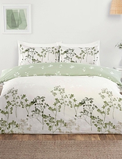 Shadow Stems Quilt Cover Green