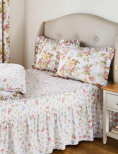 Vantona Elizabeth Fitted Valance Sheet MULTI