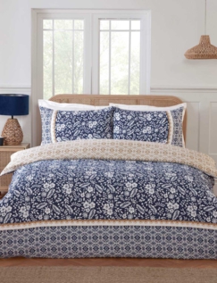 Eleanor Quilt Cover Set Navy