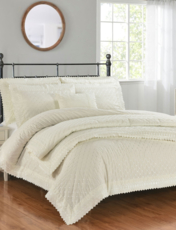Richmond Broderie Quilt Cover Set Cream