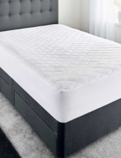 Cotton Quilted Mattress Protector White
