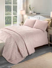 Luana Quilt Cover Set Blush Pink
