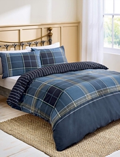 Argyle Quilt Cover Set Blue